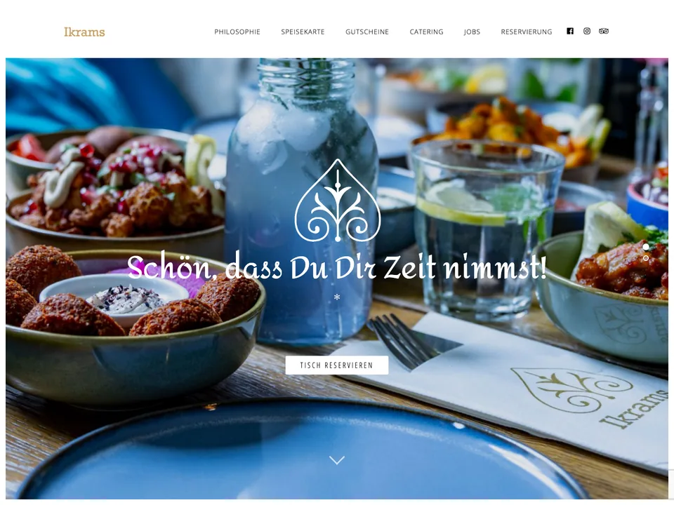 Ikrams: view of the website
