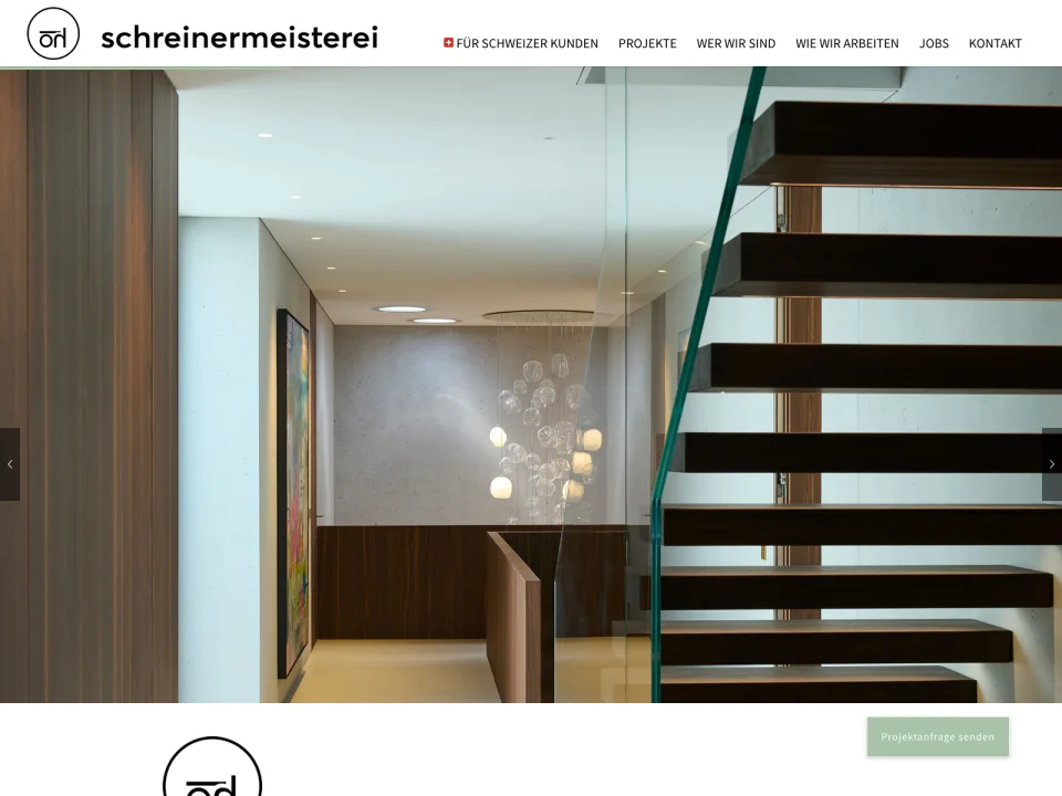 schreinermeisterei: view of the website
